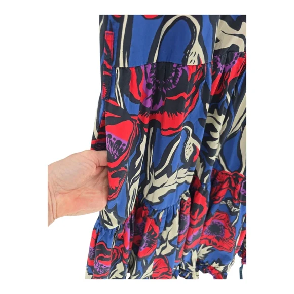 Rhian Stephenson La Double J Short & Sassy Dress Size Large Pockets Tiered Skirt